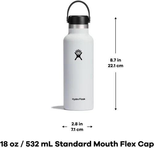 Miniatura 3 de Hydro Flask - Termo de tapa Flex estándar, negro, 532 ml