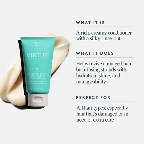 Miniatura 2 de Virtue Acondicionador de recuperación con queratina hidrata, suaviza y renueva el cabello dañado, sin sulfatos y color seguro