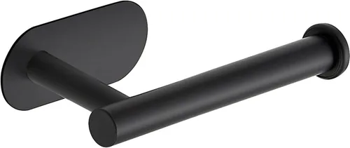 Paquete de 2 Soportes Adhesivos para Rollo de Papel Higiénico - Acero Inoxidable SUS304 Negro Mate, Soporte para Papel Higiénico Antióxido Sin