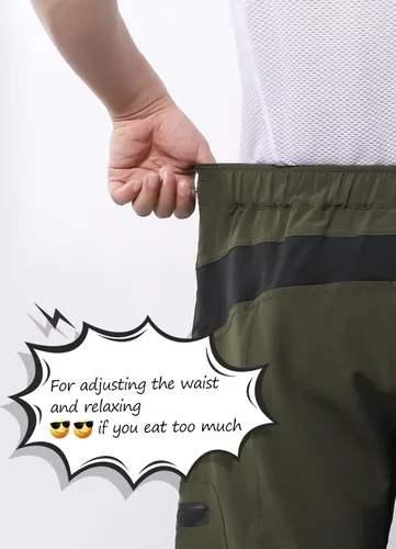 Miniatura 3 de BERGRISAR Pantalones cortos de ciclismo para hombre, corte holgado, con 6 bolsillos
