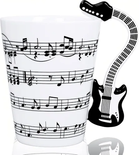 Miniatura 22 de Taza de guitarra, taza de café de guitarra, regalo para guitarristas músicos, taza de guitarra de 13.5 onzas, regalos para amantes de la música