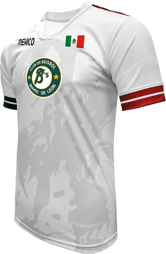 Miniatura 2 de Jersey México Bravos de León 100% Poliéster BlancoGris_Hecho en México