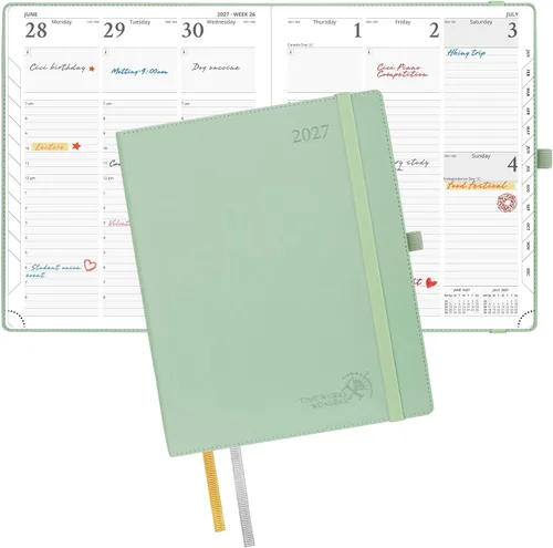 Miniatura 31 de POPRUN Agenda de bolsillo 2026-2027, tamaño del bolso, 4 x 6.25 pulgadas, calendario de bolsillo (julio de 2026 a junio de 2027) para bolso