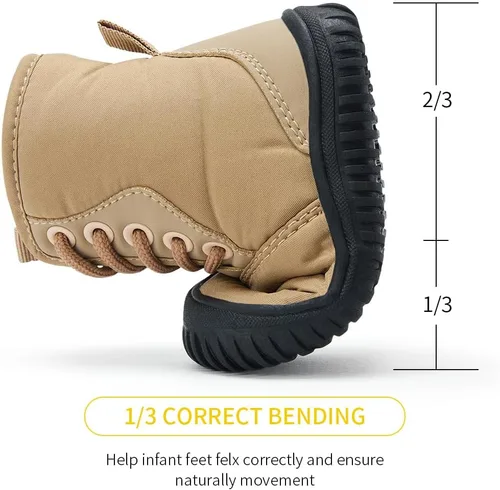 Miniatura 34 de BMCiTYBM Botas de nieve de invierno para bebés y niños pequeños, de piel sintética, cálidas, antideslizantes, zapatos para primeros pasos