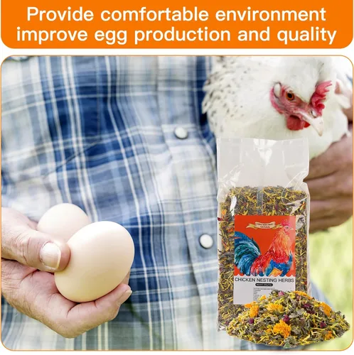 Miniatura 4 de 21 Oz Hierbas para nido de pollo premezcladas y flores secas, hierbas naturales para caja nido, almohadillas para nido de aves, cama para descanso