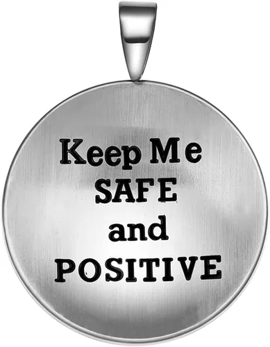 Miniatura 3 de Collar con colgante de Arcángel Gabriel con oración Keep Me Safe and Positive Ancient King of Salomon Sigil Medalla milagrosa para hombres