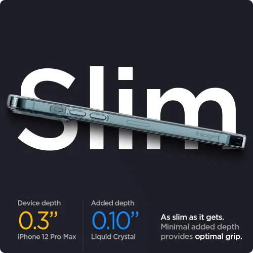 Miniatura 6 de Spigen Funda de cristal líquido compatible con iPhone 12 Pro y compatible con iPhone 12, transparente