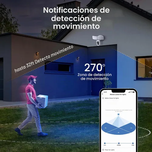 Miniatura 5 de Feit Electric SEC3000/CAM/WIFI Cámara de seguridad LED inteligente para exteriores con sensor de movimiento, audio bidireccional, reflector de 39