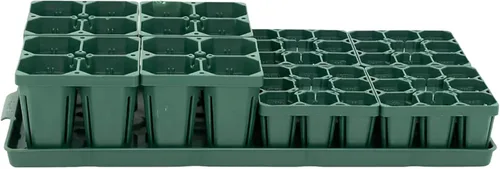 Miniatura 15 de Vego garden Seedling Suite Products, paquete de 8 bandejas de plántulas jumbo con tapas de bandeja de plántulas y bandejas de riego inferiores de 10