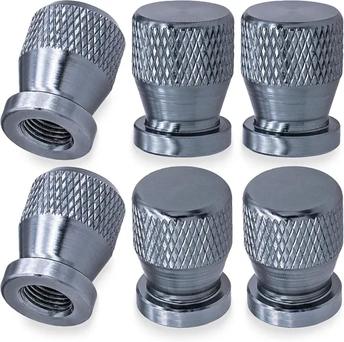 Miniatura 14 de 4 piezas de tapas de válvula de rueda con forma de punta, válvula de rueda de aleación de aluminio con punta, tapas de aire universales a prueba