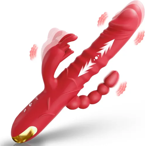 Miniatura 8 de SUPOLA - Vibradores de consolador con empuje, juguetes sexuales para adultos para mujeres - Juguetes sexuales, consoladores, vibrador de conejo