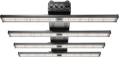 Luz LED de cultivo de 320 W con 7 espectros ajustables (UV e IR), lámpara de planta de espectro completo regulable para cobertura de 3 x 3 pies,