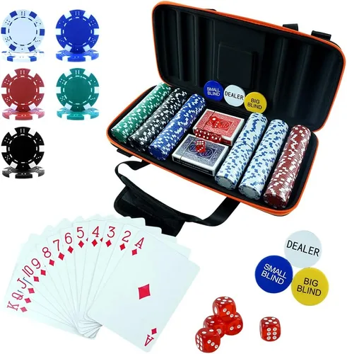 Miniatura 2 de PUREPLAY Juego de fichas de póquer de 0.41 oz - 300 fichas de póquer de casino con bolso de tela Oxford de alta resistencia para Texas Holdem