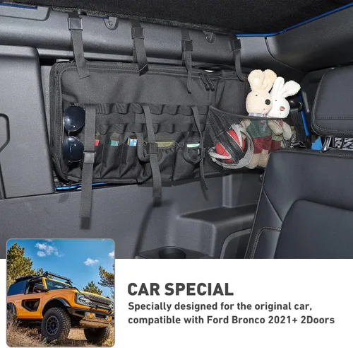 Miniatura 4 de Bolsas de almacenamiento para maletero trasero de 2 puertas para Ford Bronco 2021 2022+ 2 puertas (1 unidad, parte derecha)