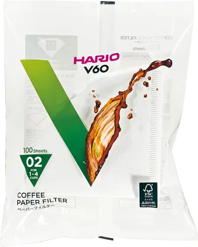 Miniatura 18 de Hario V60 - Filtro de café de papel, tamaño 01, blanco, caja de 40 unidades (paquete de 3)