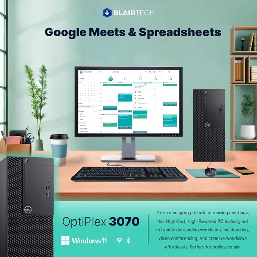 Miniatura 6 de Dell Procesador OptiPlex 3070 Tower Intel i5 de 9ª generación HC, 16 GB DDR4 RAM, SSD de 1 TB, GPU Quadro P620 de 2 GB, altavoces RGB, cámara web