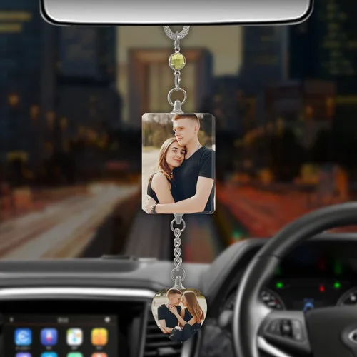 Miniatura 15 de Colgante de coche personalizado con foto, accesorios personalizados para coche, decoración cubo colgante