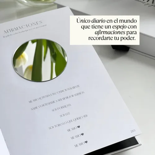 Miniatura 3 de Diario diario de gratitud y planificador de sueños (edición en español) Sin fecha 2 en 1 Para atención plena, propósito y éxito Incluye espejo