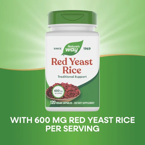 Miniatura 4 de Nature's Way Arroz de levadura roja, soporte tradicional*, 120 cápsulas veganas