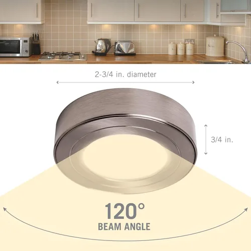 Miniatura 3 de Armacost Lighting 213411 - Luz LED regulable Purevue, blanco suave 2700 K Cepillado inoxidable