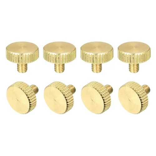 Miniatura 14 de uxcell Tornillos moleteados para pulgar, pernos planos de latón M3x10mm, sujetadores para PC, electrónicos, mecánicos, 8