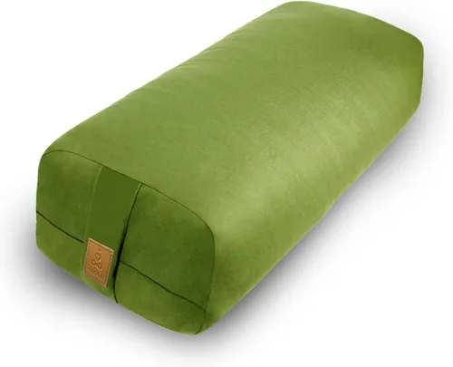 Miniatura 11 de Cojín de yoga de 26 x 10.5 x 5.5 pulgadas, cojín de meditación rectangular para masaje y apoyo de espalda, relleno de algodón transpirable, funda