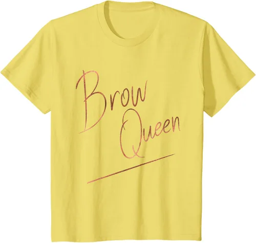 Miniatura 3 de Brow Queen Ombre - Camiseta de escritura a mano, regalo para artista de maquillaje, Negro, S