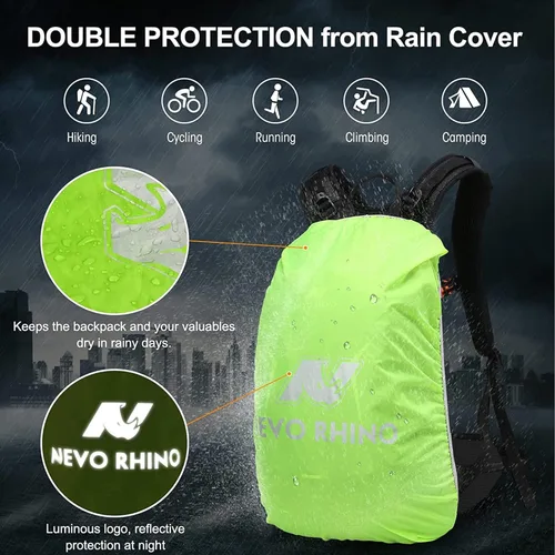 Miniatura 5 de Mochila de hidratación de 3 L, mochila de agua para senderismo con cubierta para lluvia, mochila de hidratación con aislamiento para ciclismo