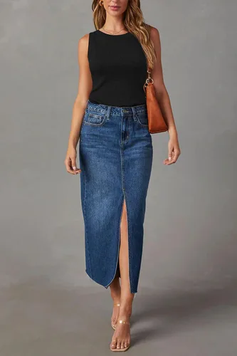 Miniatura 4 de Arach&Cloz Suéteres de mezcla de lana para mujer, no se transparentan, sin mangas, para todas las estaciones, para negocios, informal, 2025