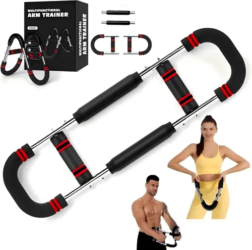 Miniatura 9 de Entrenador de Brazo Twister, Equipo de Entrenamiento de Pecho Ajustable de 40-100 lb, Entrenador de Brazo Power Twist, Fortalecedor de Antebrazo