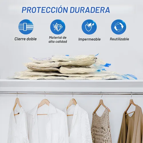 Miniatura 3 de Fygrip 20 bolsas de almacenamiento al vacío con bomba de mano, 4 Jumbo + 4 grandes + 4 medianas + 8 pequeñas bolsas de plástico de embalaje, bolsas