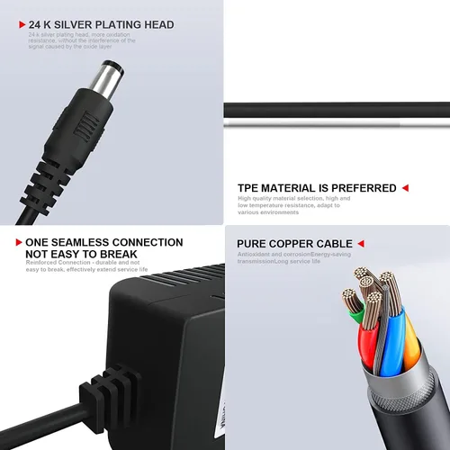 Miniatura 3 de Adaptador de fuente de alimentación de 12 V compatible con teclados Yamaha PA130, PA150, PSR, YPG, YPT y DD Series - Cable extralargo de 10 pies