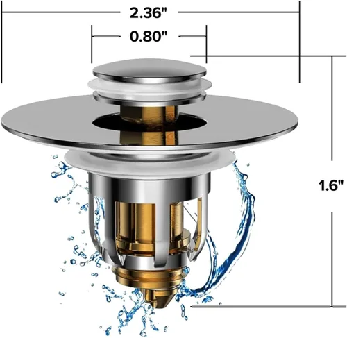 Miniatura 2 de Mer-Maid Drain Magic Tapón universal para fregadero extra resistente, como se ve en la TV, reemplaza instantáneamente los tapones rotos o faltantes