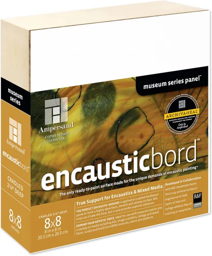 Miniatura 26 de Ampersand Art Supply Panel de pintura de madera: Serie Museo Encausticbord, 7/8 pulgadas de profundidad, 8 "x 10" Profundidad de 7/8 pulgadas