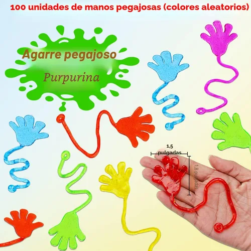 Miniatura 2 de 100 unidades de manos adhesivas para fiestas de cumpleaños para niños de 4 a 8 a 12 años, regalos de graduación para bolsas de regalos para el aula