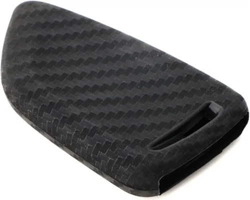 Miniatura 4 de iJDMTOY Funda de silicona suave con patrón de fibra de carbono compatible con BMW Serie X1 7 2016-up, X4 2019-up, X5 2014-up, X6 2015-up, 5 Series