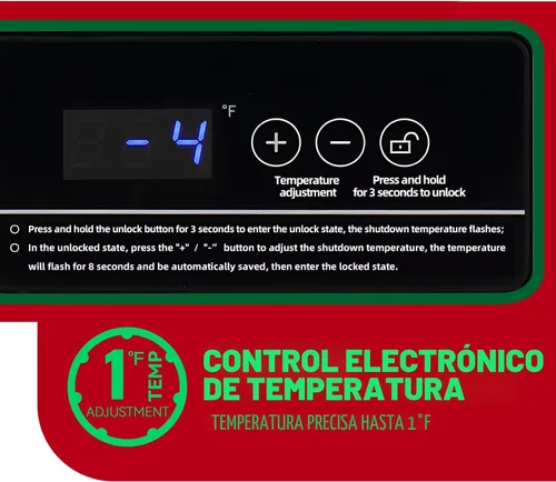 Miniatura 2 de DEMULLER Congelador profundo de 3.5 pies cúbicos con panel de visualización de temperatura, mini congelador con cesta extraíble, adecuado