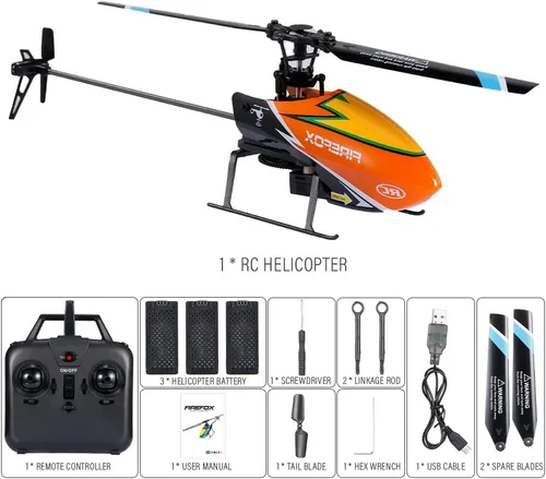 Miniatura 9 de GoolRC C129 Helicóptero RC para Adultos, Helicóptero de Control Remoto de 4 Canales 2.4Ghz con Giroscopio de 6 Ejes, Avión RC sin Alerones