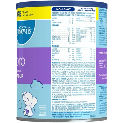 Miniatura 8 de Good Start Dr. Brown's Soothe Pro, fórmula en polvo para bebé, para estómagos sensibles, gases, irritabilidad y regurgitación, fórmula infantil
