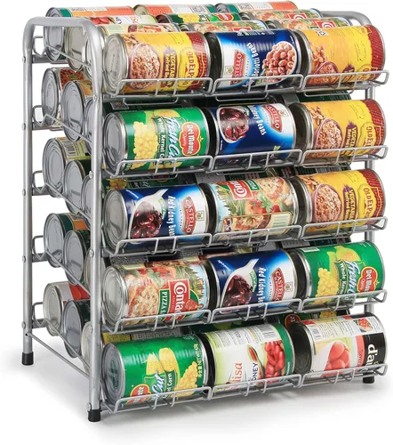 Miniatura 10 de Organizador de latas para despensa, dispensador de almacenamiento de latas para alimentos enlatados (3 niveles)