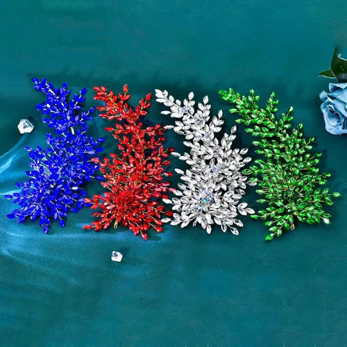 Miniatura 6 de Peine de pelo de cristal para boda, accesorios para el cabello, perlas y diamantes de imitación, peines laterales nupciales para mujeres y niñas