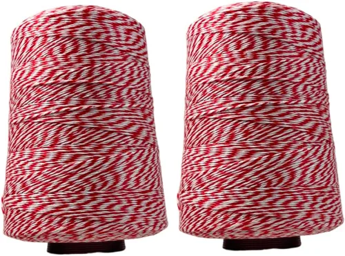 Miniatura 12 de Regency Wraps Cono de cordel Bakers, negro/blanco