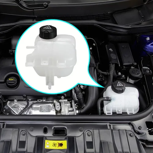 Miniatura 6 de 17137823626 Tanque de depósito de refrigerante de motor con tapa compatible con BMW 118i 318i i3 i3s i8 2014 - 2019, Mini Cooper Cooper Countryman