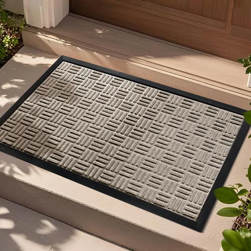 Miniatura 8 de Mibao Tapete para puerta delantera, resistente y duradero, tapete de bienvenida para interiores y exteriores, atrapador de suciedad, impermeable