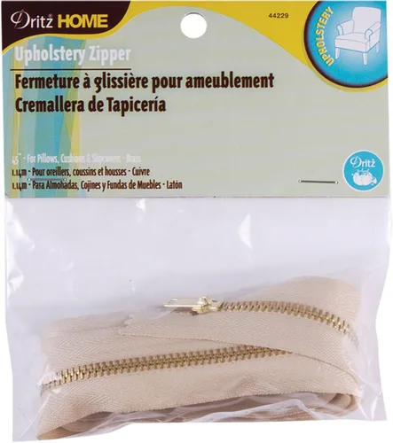 Miniatura 3 de Dritz Home 9069 Cremallera de tapicería de latón, 72 pulgadas, beige