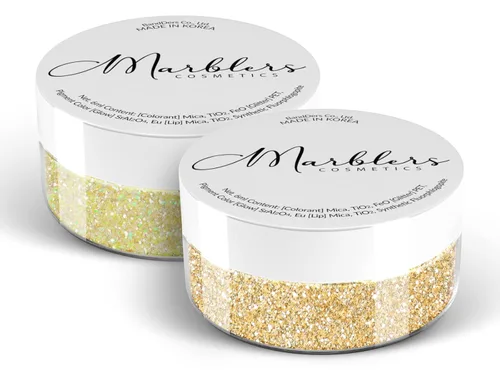 Miniatura 93 de MARBLERS Brillantina de forma gruesa de grado cosmético [estrella] 0.11 onzas (0.11 oz) Escamas No tóxica Vegana Libre de crueldad animal