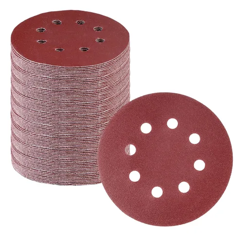 Miniatura 11 de WORKPRO Juego de discos de lija de 50 piezas – Papel de lija de 8 agujeros de 5 pulgadas, 5 grados, incluye 60, 80, 120, 240, 320 granos