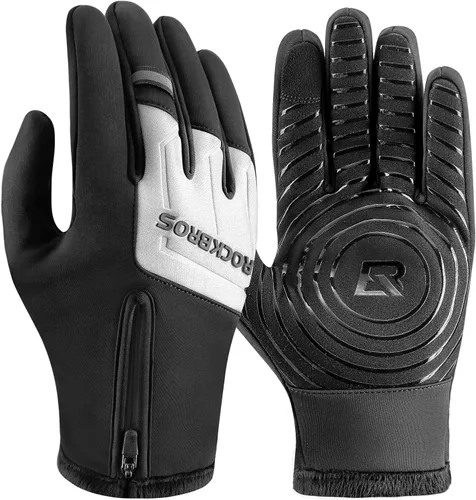 ROCKBROS Guantes de ciclismo de invierno para hombre, guantes térmicos para correr para clima frío, guantes de esquí de invierno, guantes de nieve,