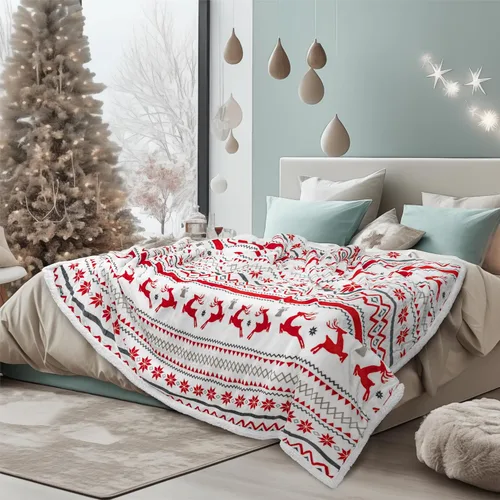Miniatura 29 de PAVILIA Manta Sherpa de Cuadros Buffalo Gris Claro para Sofá, Manta de Forro Polar Suave Gris Claro a Cuadros, Manta de Franela Suave y Mullida