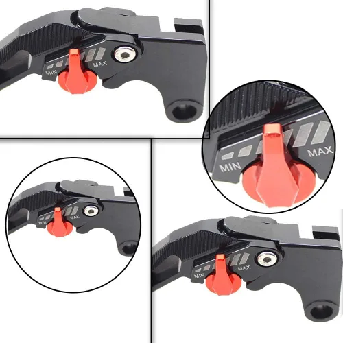 Miniatura 4 de Krace Palancas de freno de embrague ajustables CNC para motocicleta, par de palancas de freno de rombo 3D, ajuste para Honda Z125 monkey bike